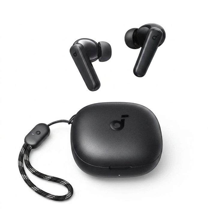 هدفون بلوتوثی انکر مدل SoundCore R50i A3949 بدون قابلیت نویز کنسلینگ، درگاه شارژ USB Type-C، دارای فناوری AI-Enhanced Calls برای کاهش نویز و بهبود مکالمات، مقاوم در برابر رطوبت و عرق