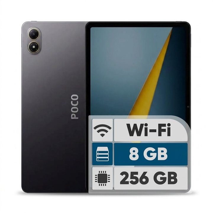 تبلت 12.1 اینچ شیائومی مدل Poco Pad M1 Wi-Fi، ظرفیت 256 گیگابایت و رم 8 گیگابایت، رزولوشن دوربین 8 مگاپیکسل، پشتیبانی از قلم و کیبورد